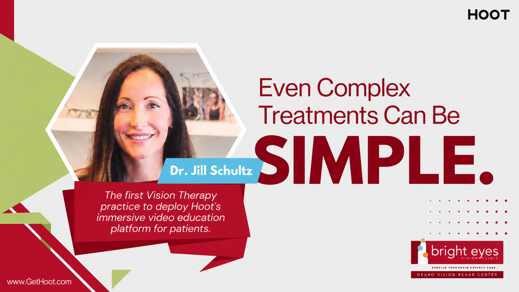 Dr. Jill Schultz Becomes First Vision Therapy Practice to Use Hoot's Fully Immersive Video Education System