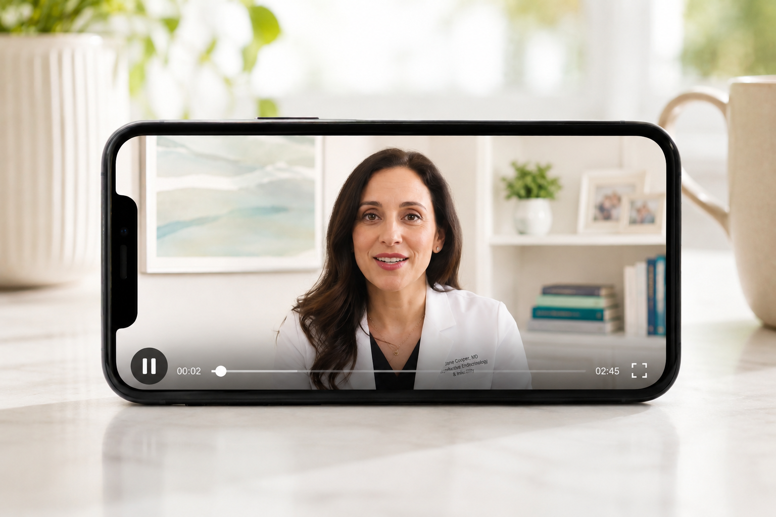 Patient preparing her medication at home while on a video call with her doctor